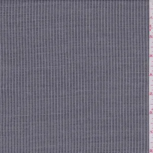 3 3/8 YD PC-Black/Grey Stripe Wool Blend Suiting Fabric