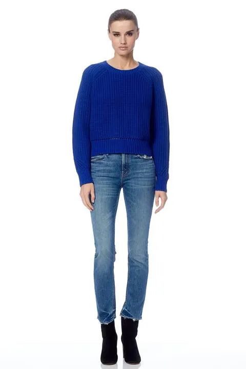 360 Sweater - Zoey Cropped Sweater Nebulas Blue