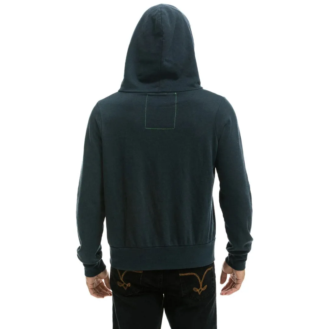 5 Stripe Zip Hoodie (Charcoal)