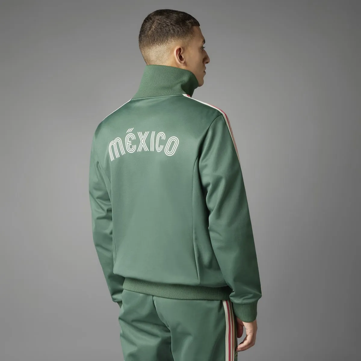 Adidas Beckenbauer Track Top for Men - FMF Mexico Soccer Edition