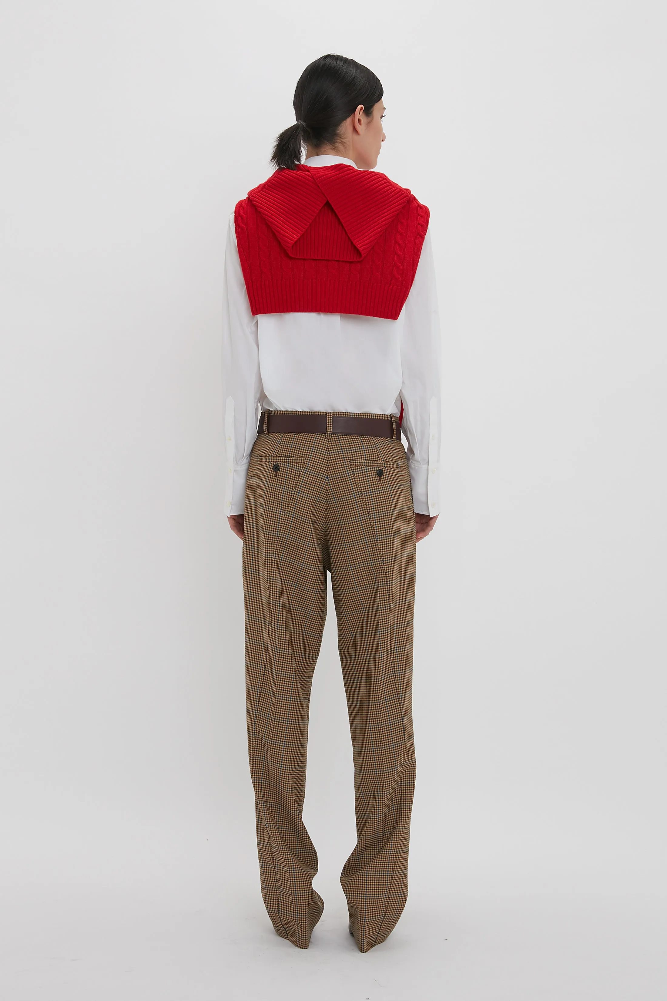 Asymmetric Chino Trouser In Tobacco