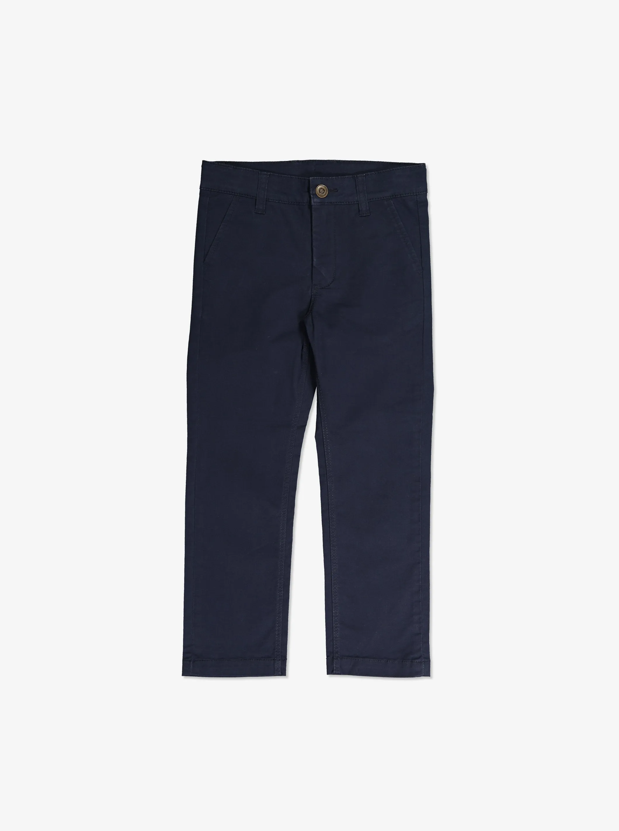 Boys Navy Blue Chinos