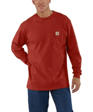 Carhartt K126 Long Sleeve Workwear T-Shirt - Chili Pepper Heather