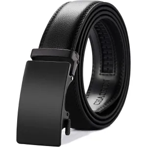 Chaoren Leather Ratchet Dress  Belt | with Automatic Slide | Basic Automatic Buckle W Dress Belt