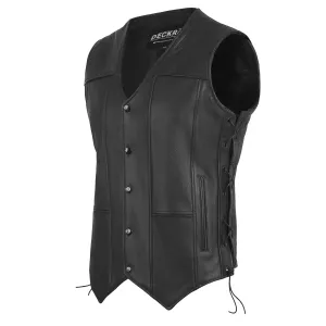 DECKRA Classic Men's Genuine Leather Vest