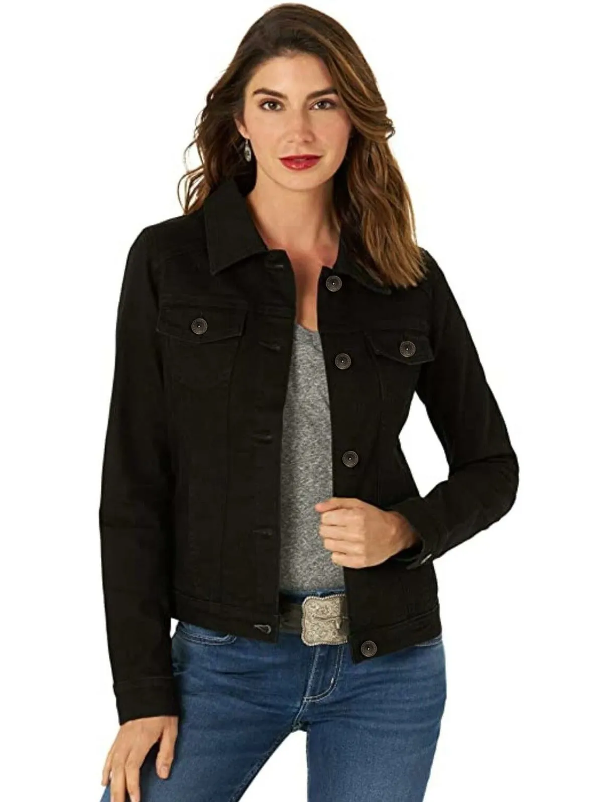 Enzo | Womens Classic Denim Jacket