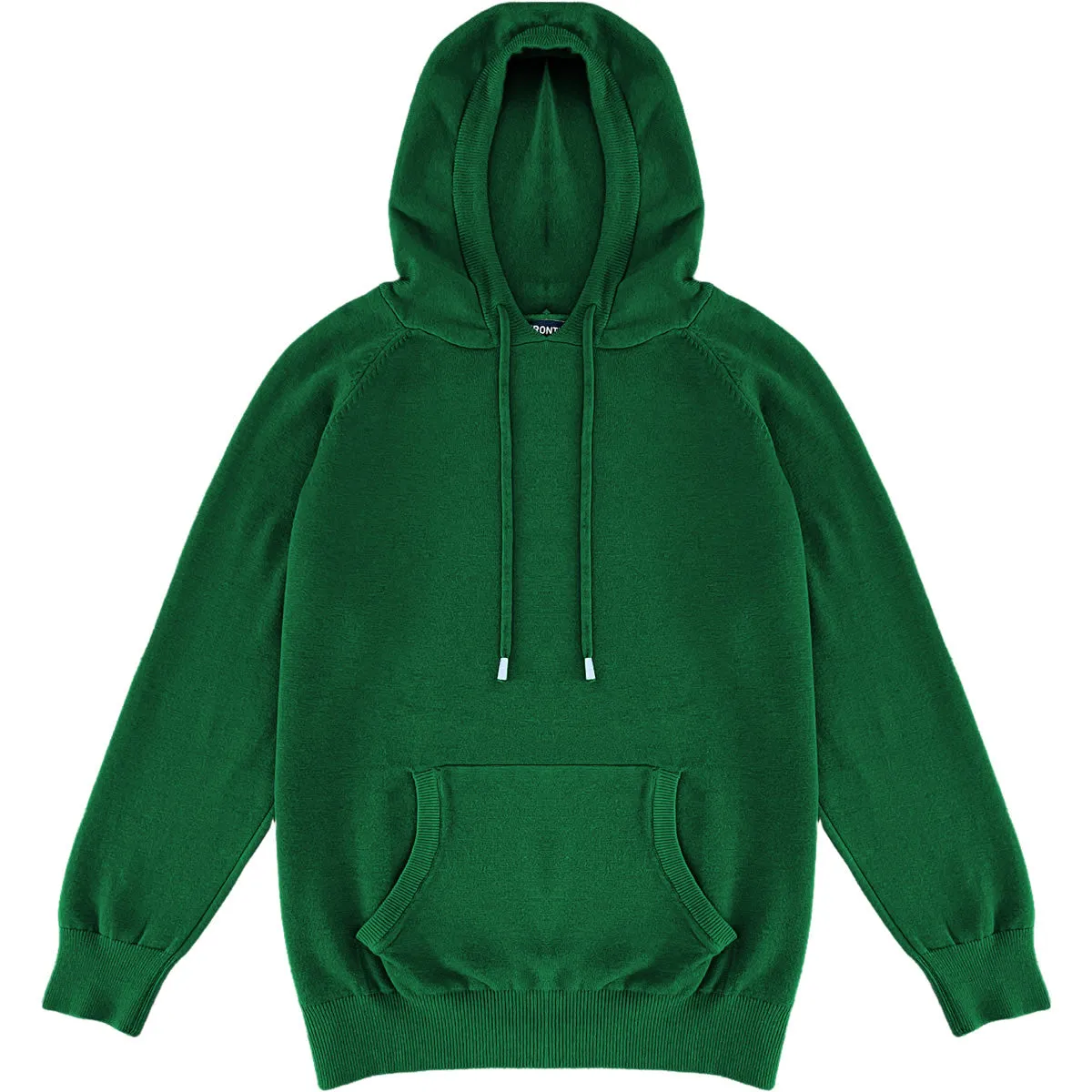 Forest Green Mens Knit Pullover Hoodie Sweater