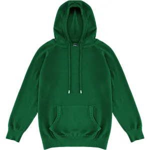 Forest Green Mens Knit Pullover Hoodie Sweater