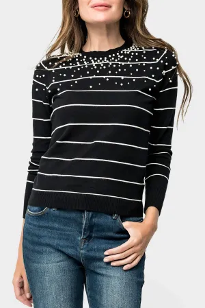 Frosted Long Sleeve Crew Neck Sweater