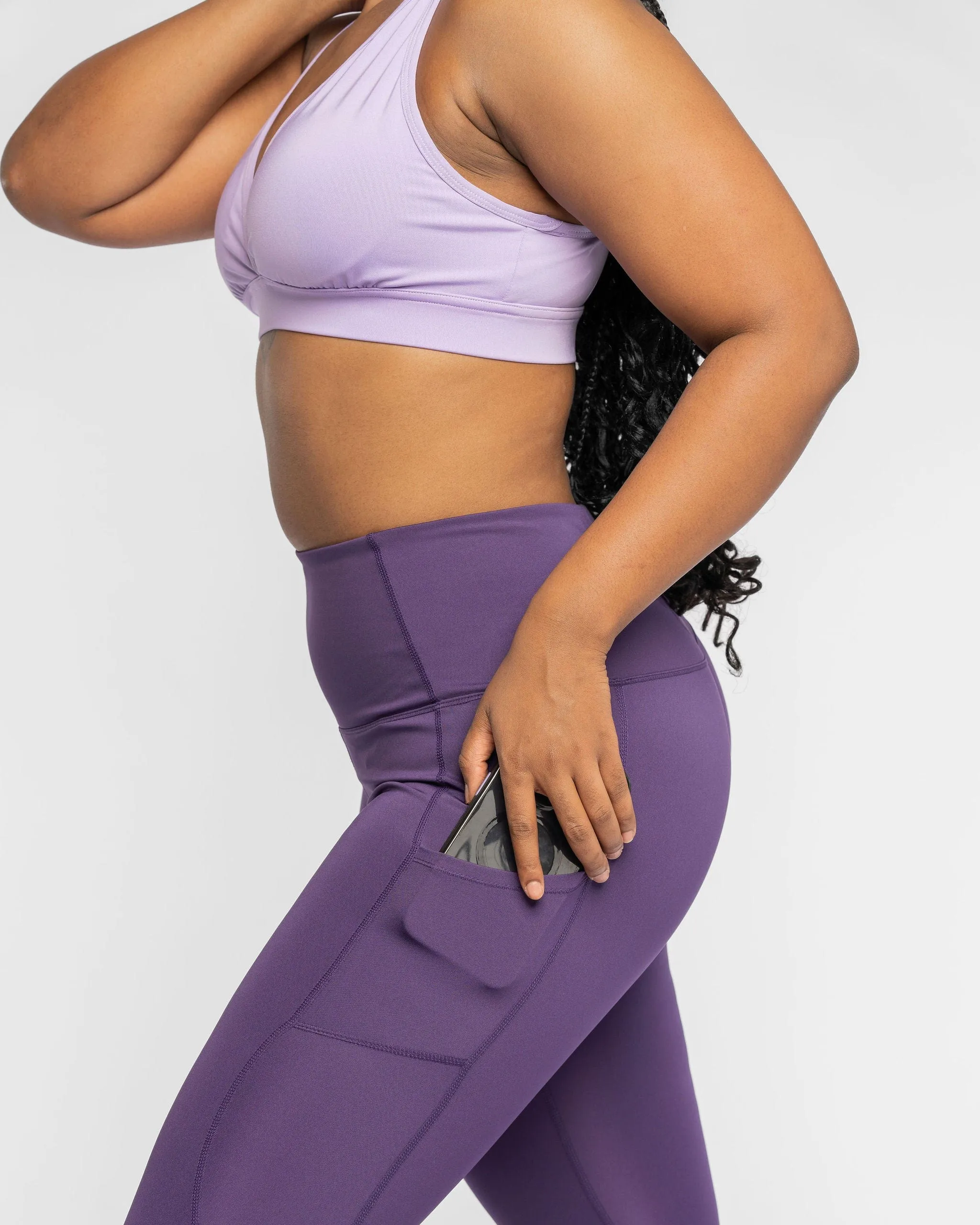 Hi Five Pocketed High-Waist Legging – Purple Craze