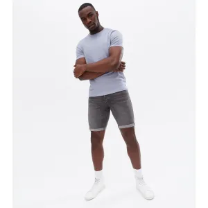 JJ Grey Denim Slim Fit Shorts