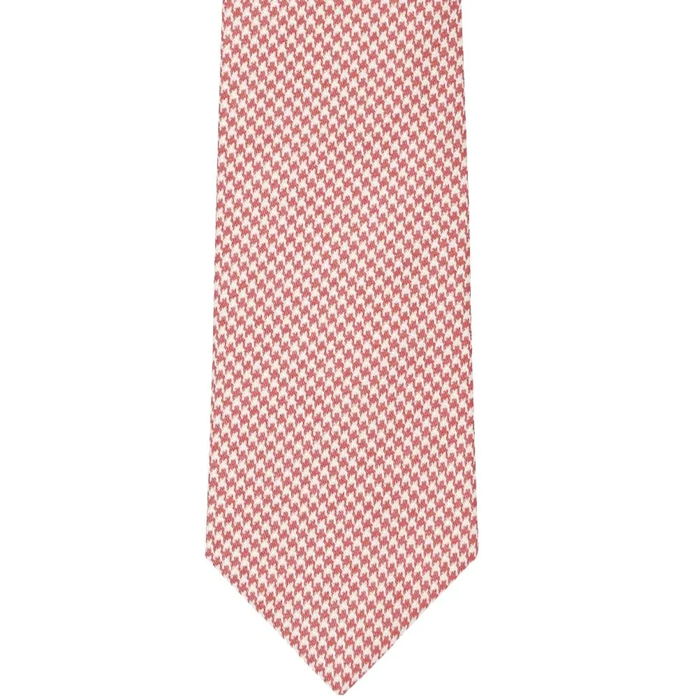 Light Red Duke Puppytooth Cotton/Silk Necktie