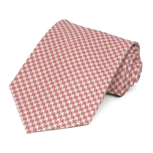 Light Red Duke Puppytooth Cotton/Silk Necktie