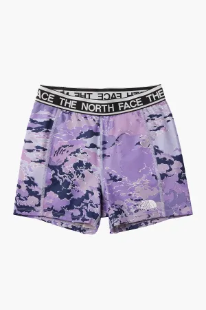 North Face Active Girls Bike Shorts - Sweet Lavender Camo