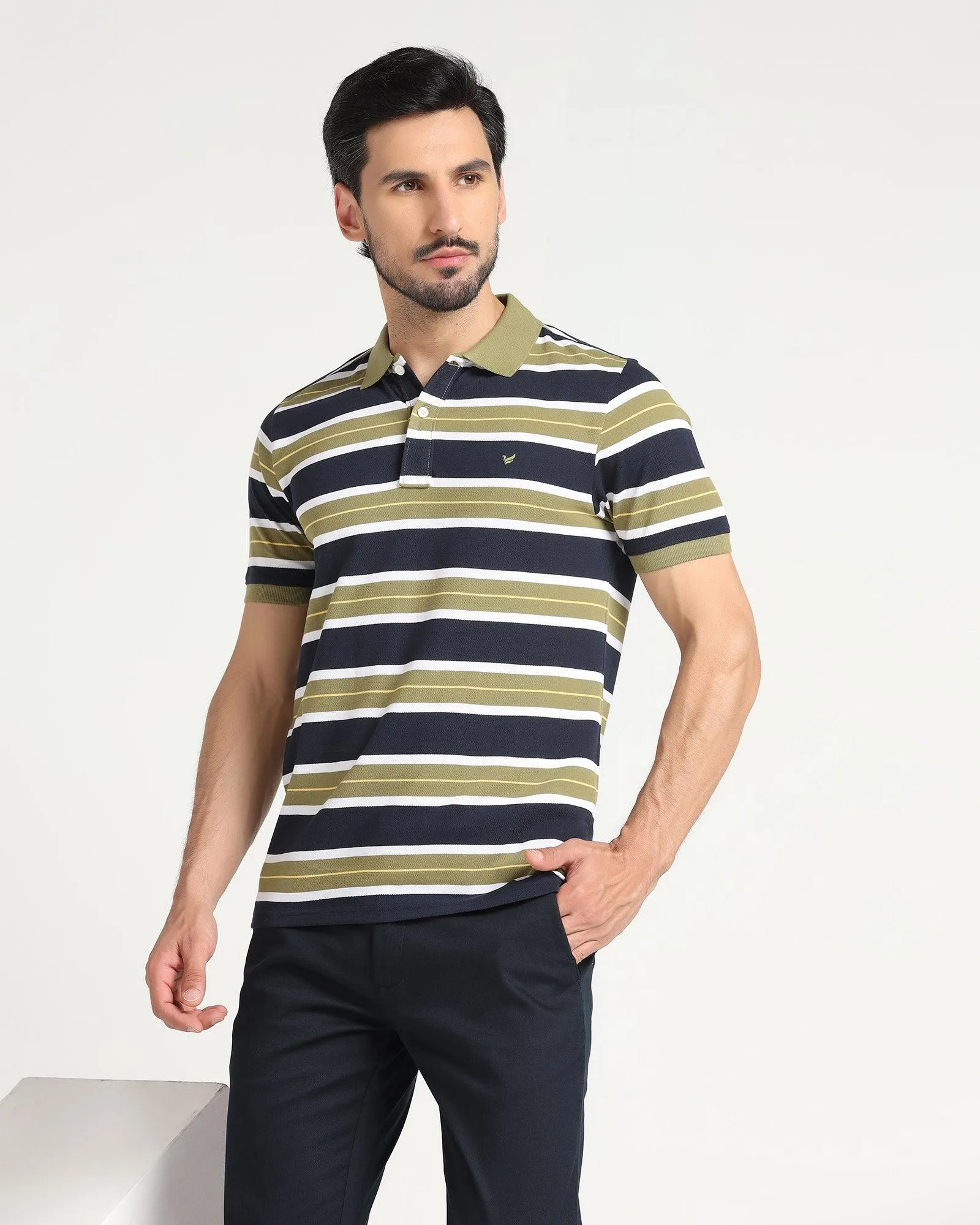 Polo Green Striped T-Shirt - Fred