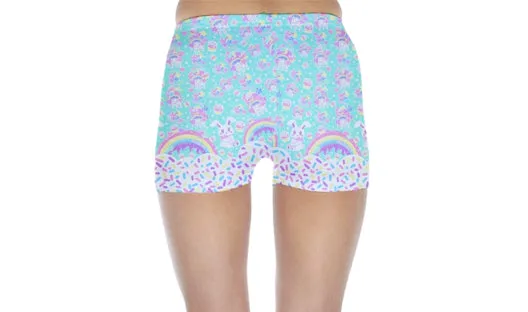 Rainbow Sweets Mint Women's Fitted Shorts