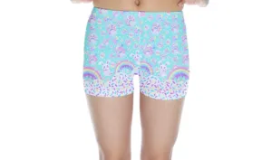 Rainbow Sweets Mint Women's Fitted Shorts