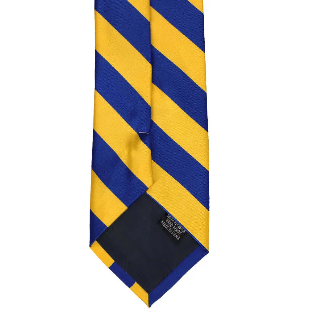 Royal Blue and Golden Yellow Striped Tie