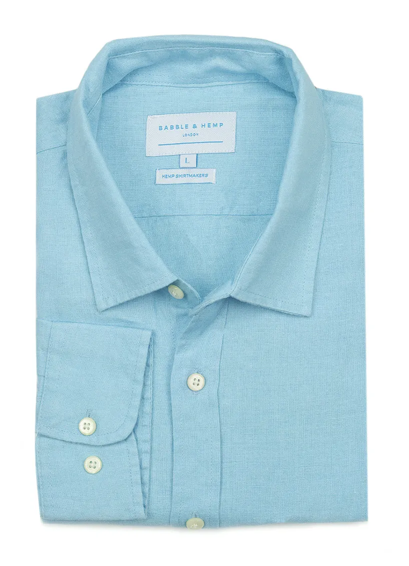 Samarkand Blue Hemp Shirt