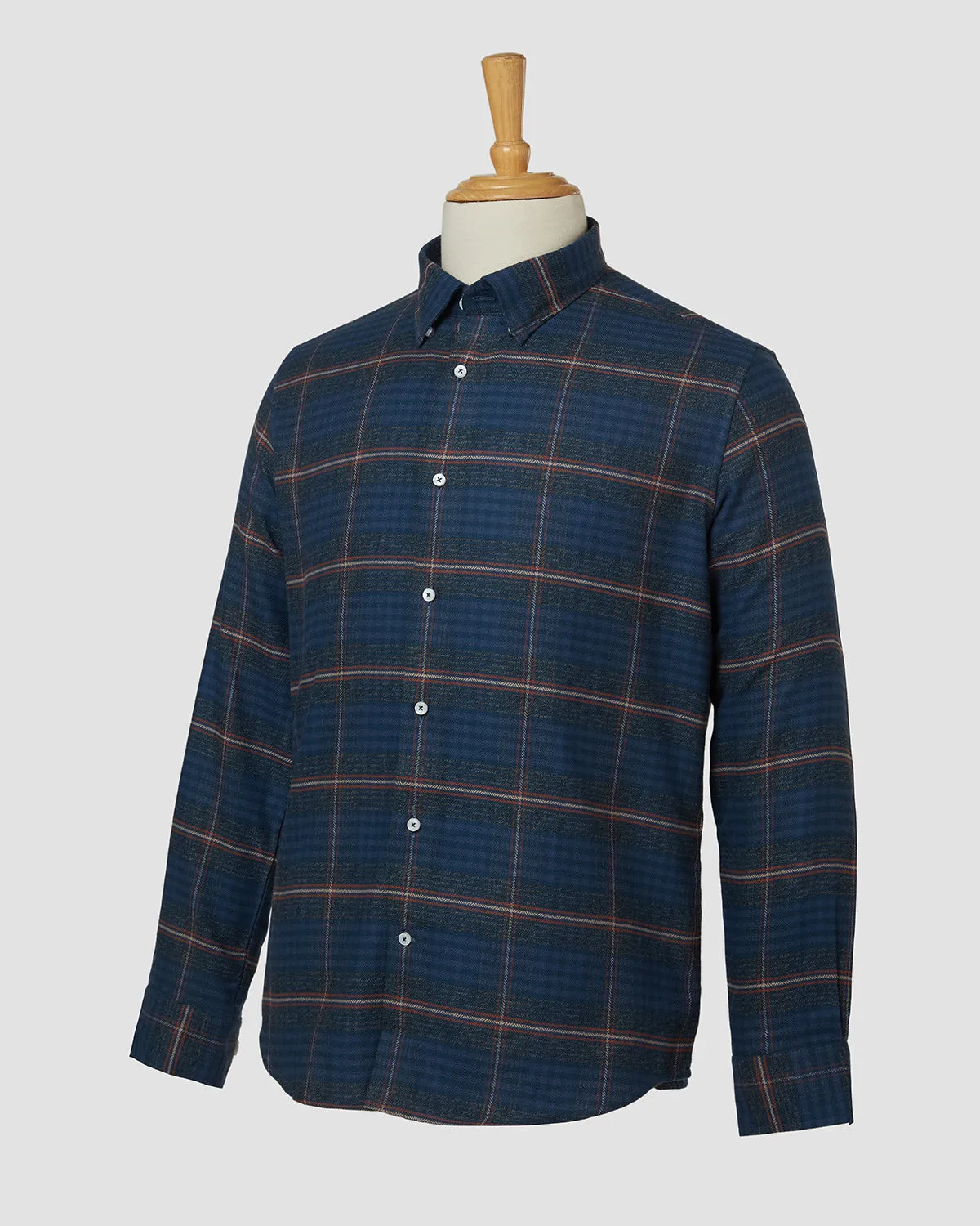 Somelos Blue Noise Checked Shirt