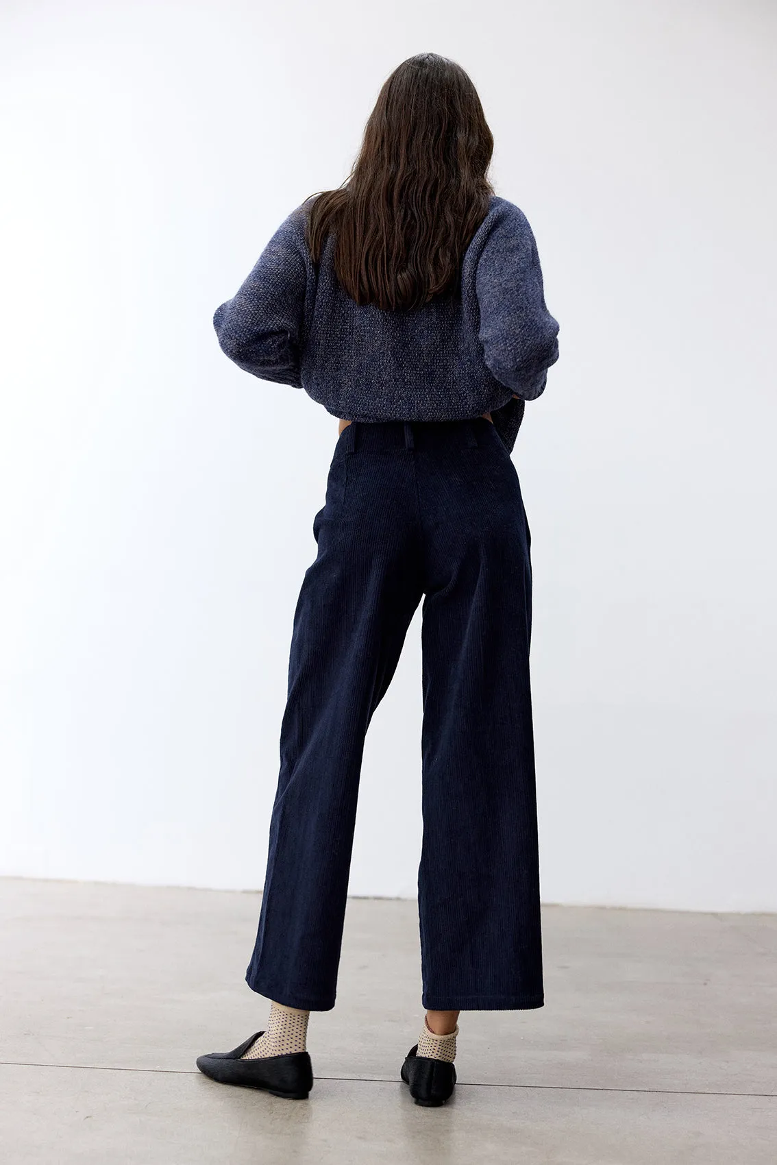 Straight-Fit Cotton Corduroy Trousers - Medianoche