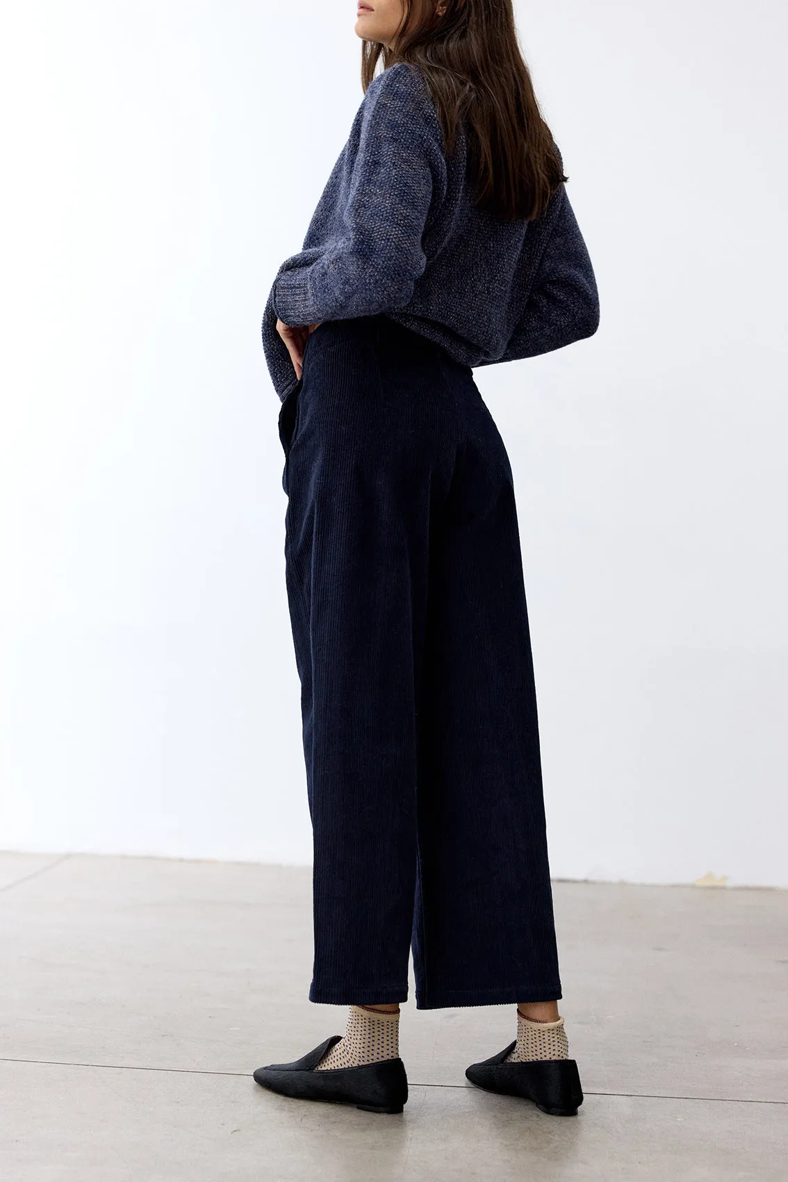 Straight-Fit Cotton Corduroy Trousers - Medianoche