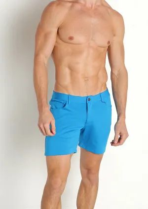 Stretch Knit Shorts (5 inseam) (Mosaic Blue)