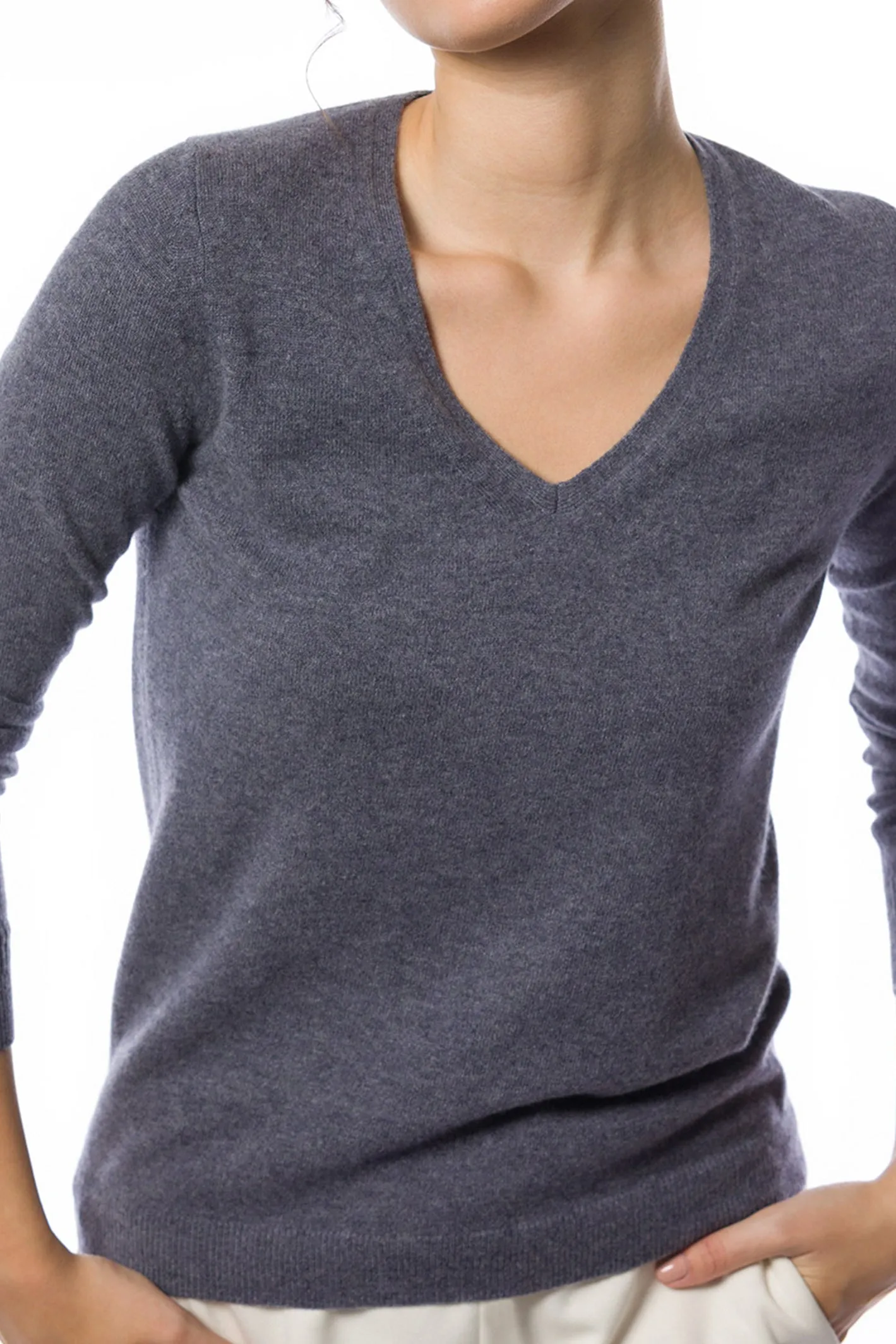 Sustainable Cashmere V-Neck Sweater