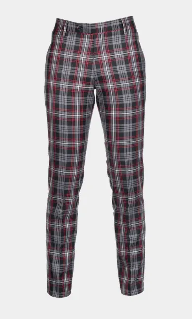 Tartan Trousers in Polyviscose