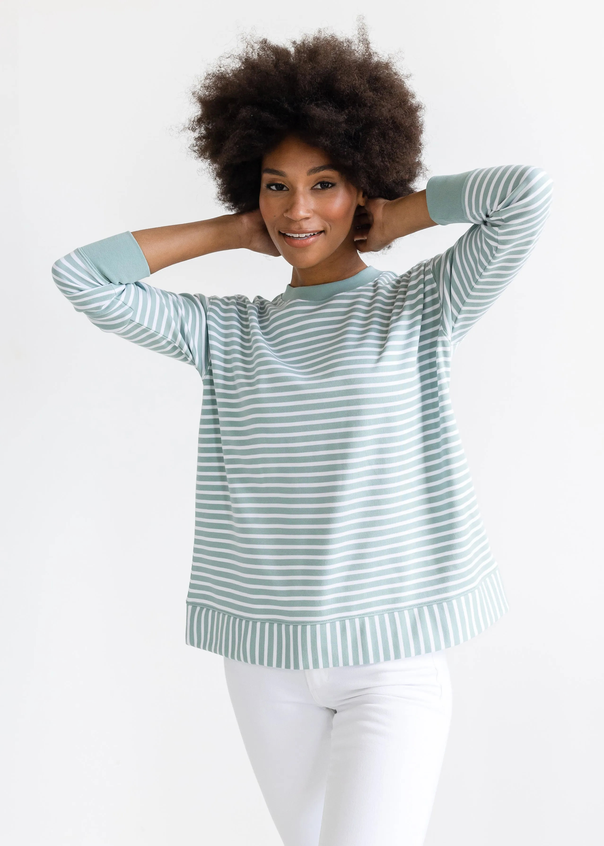 The Crewneck Sweatshirt - Striped