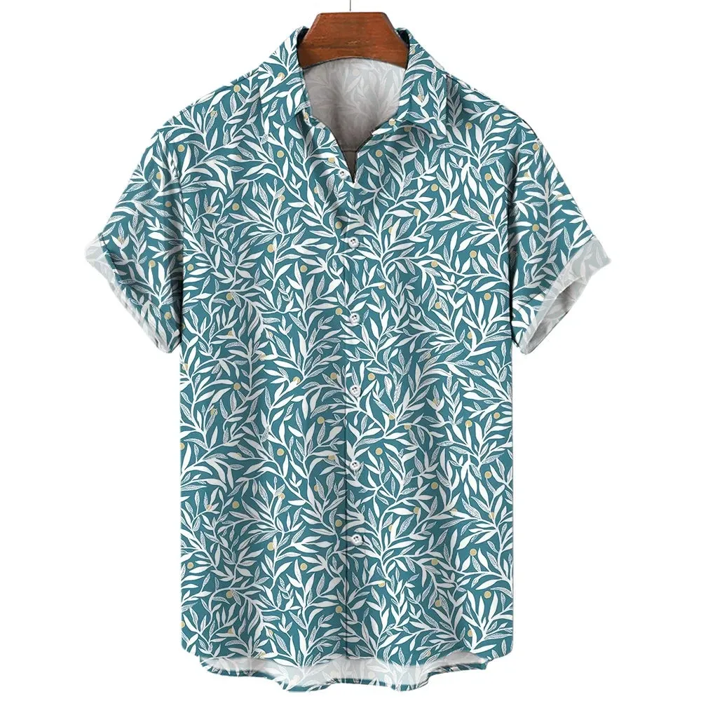 Tropical Leaf Print Shirt