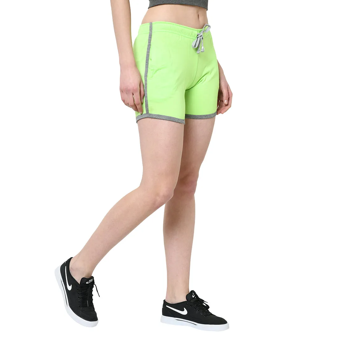 Vimal Jonney Green Color Shorts For Women